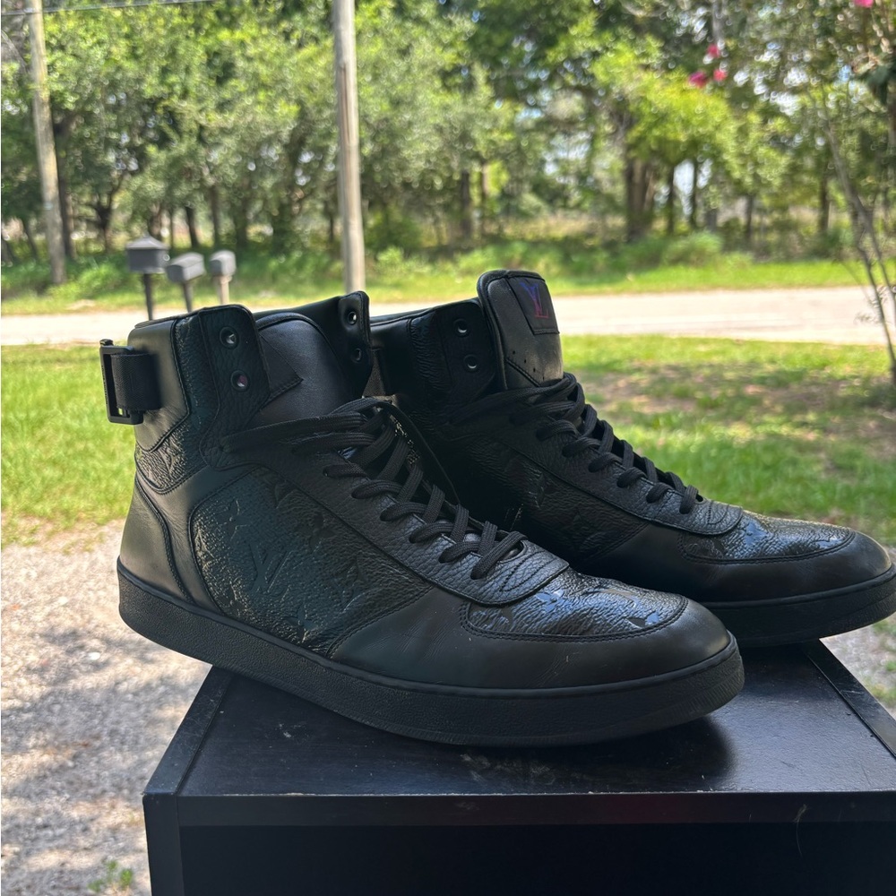 Louis Vuitton Black High-Top Sneakers